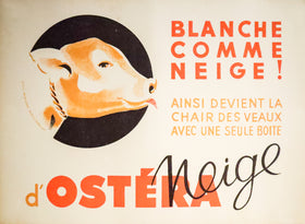 1940's French Buvard Paper -Blanche comme neige!, Neige d'Ostéra